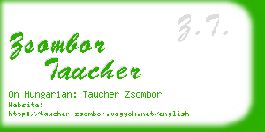 zsombor taucher business card